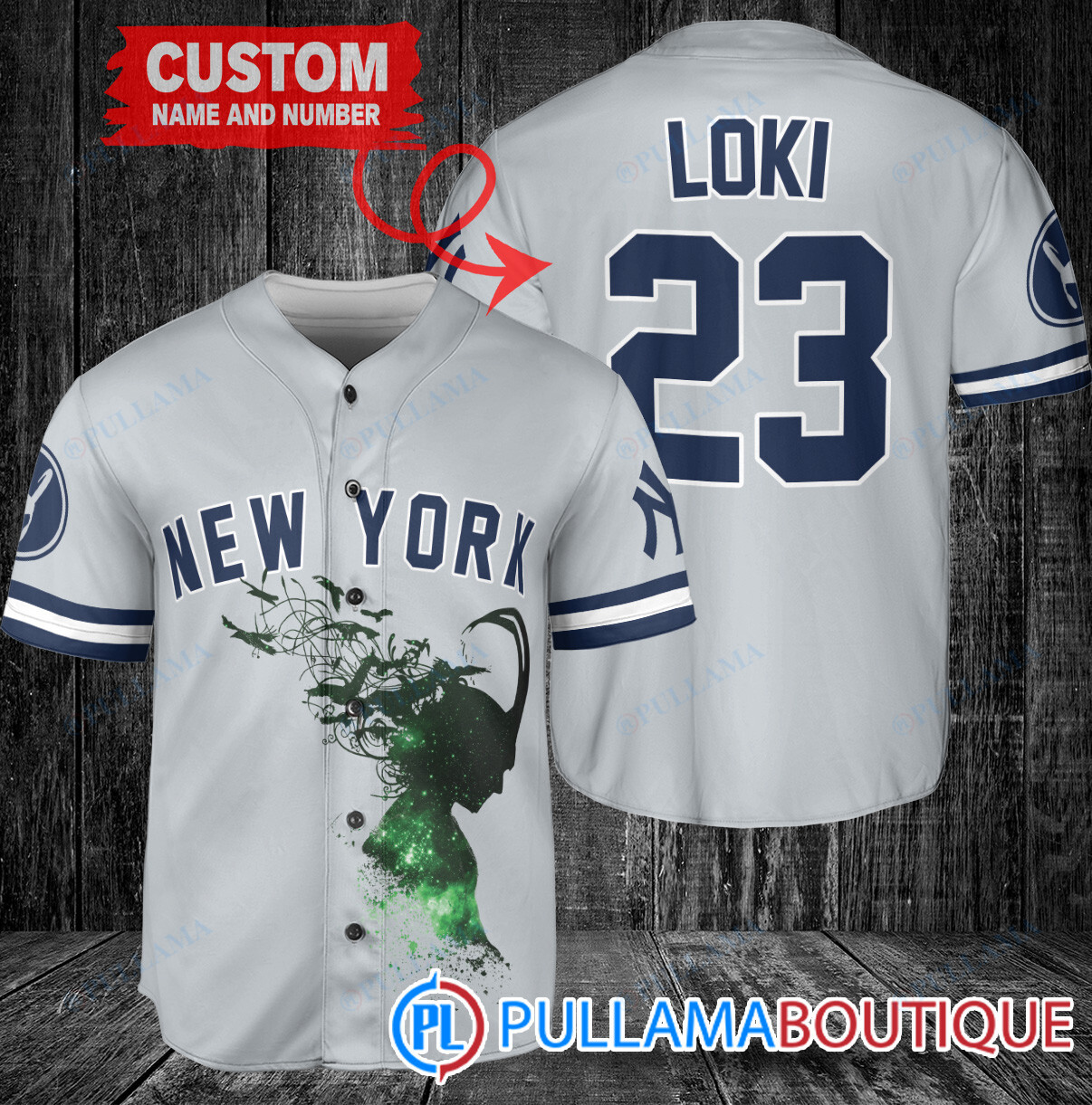 Loki Super Villains God of Mischief Milwaukee Brewers Custom Baseball Jersey Navy