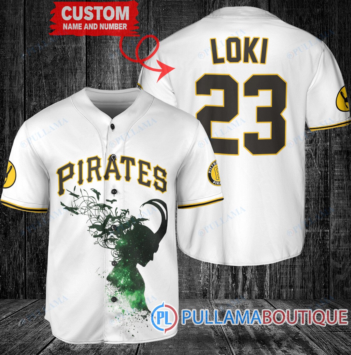 Loki Super Villains God of Mischief Atlanta Braves Custom Baseball Jersey White