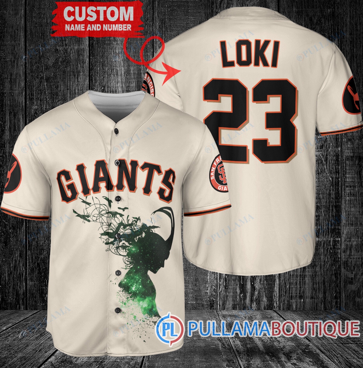 Loki Super Villains God of Mischief Miami Marlins Custom Baseball Jersey Black