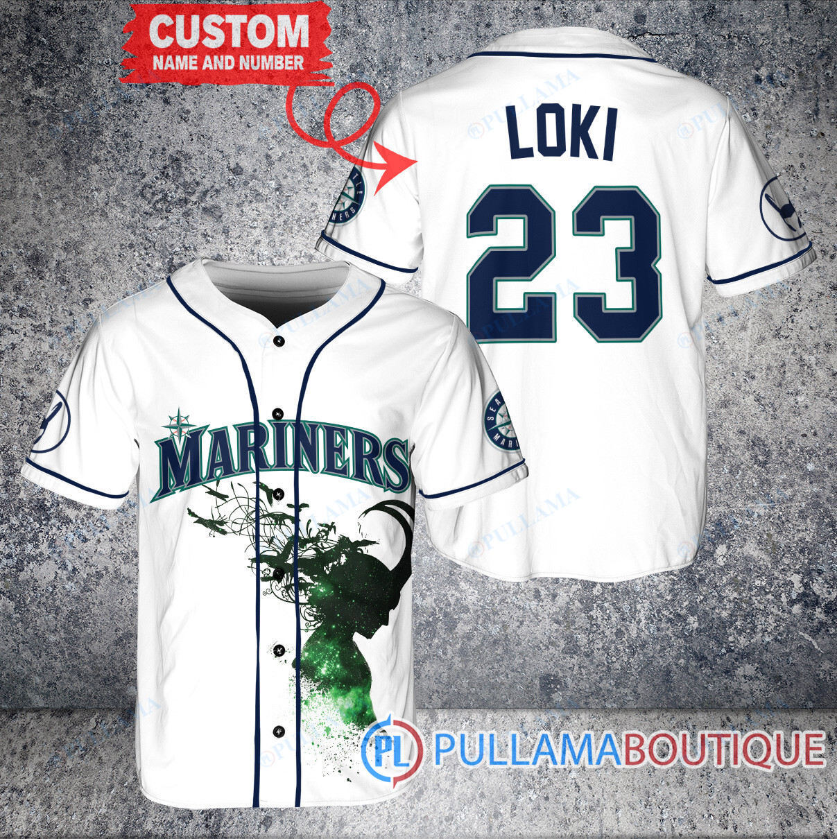 Loki Super Villains God of Mischief Arizona Diamondbacks Custom Baseball Jersey Cream-Purple