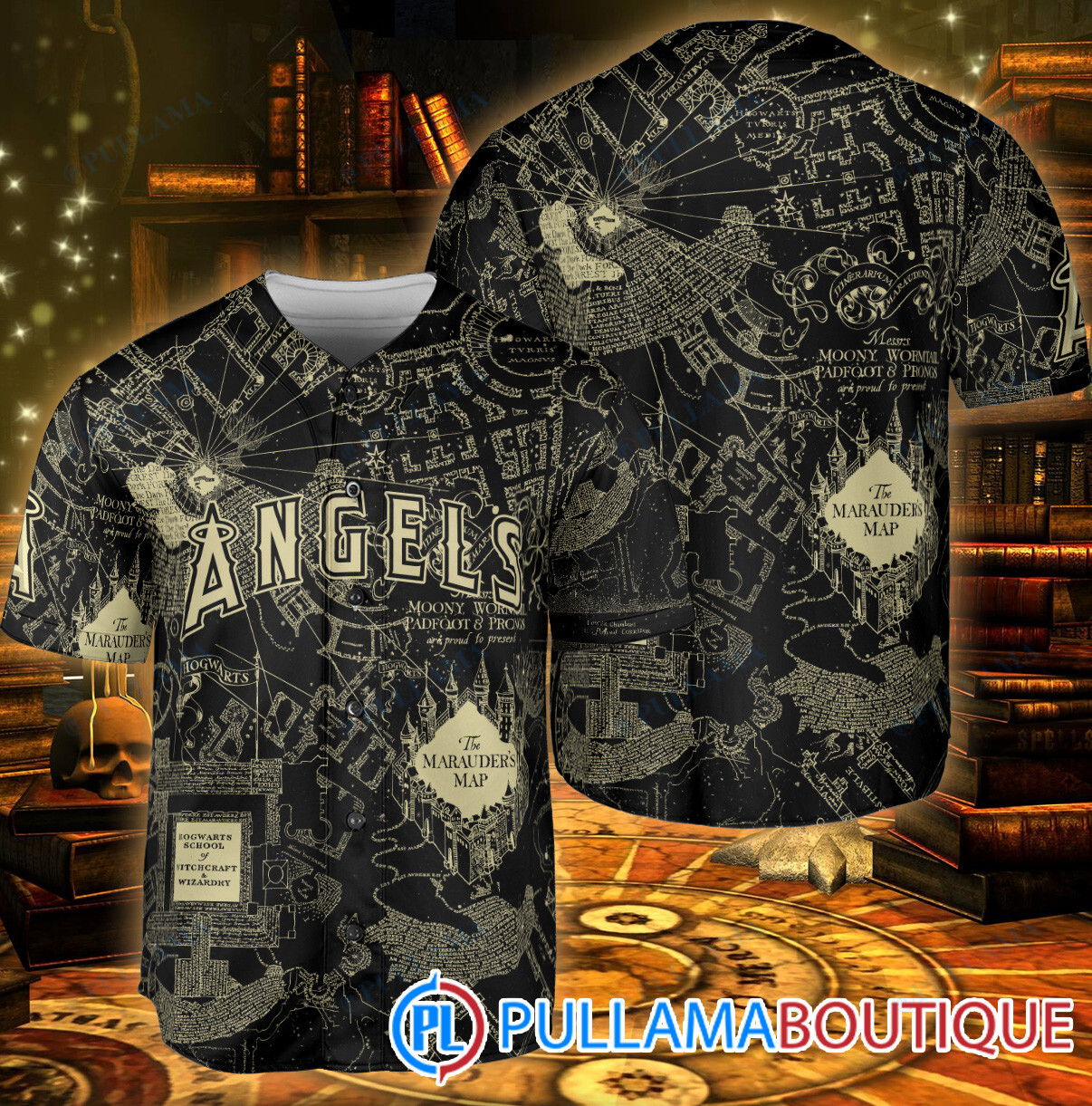 Tampa Bay Rays Harry Potter The Marauders Map Baseball Jersey Black