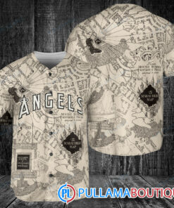 Los Angeles Angels Harry Potter The Marauders Map Baseball Jersey