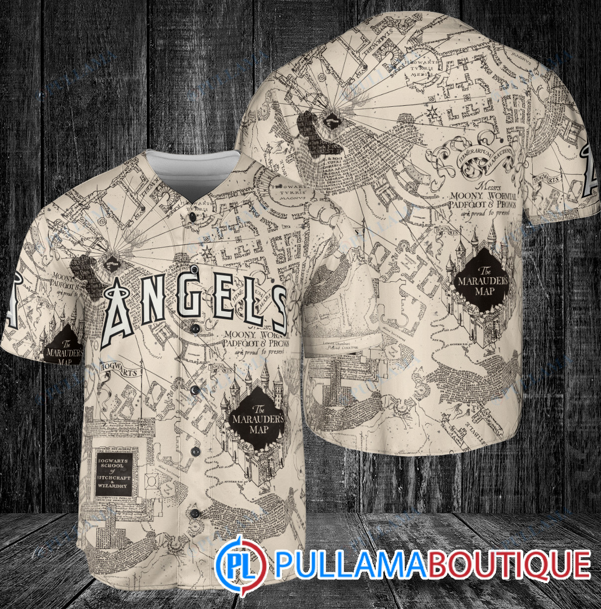 Los Angeles Dodgers Harry Potter The Marauders Map Baseball Jersey