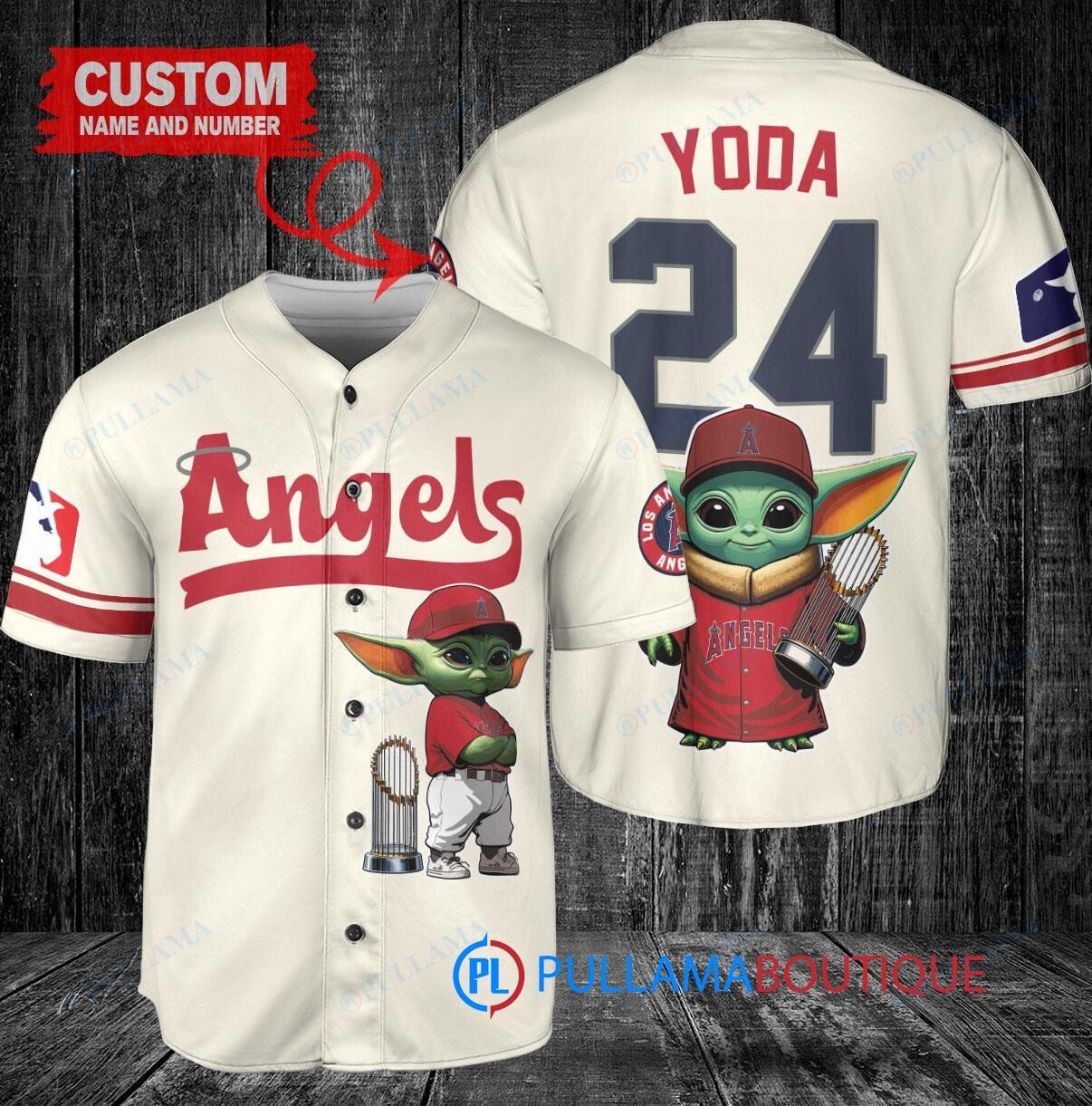 Tampa Bay Rays Baby Yoda Star Wars Mandalorian Trophy Baseball Jersey White Replica