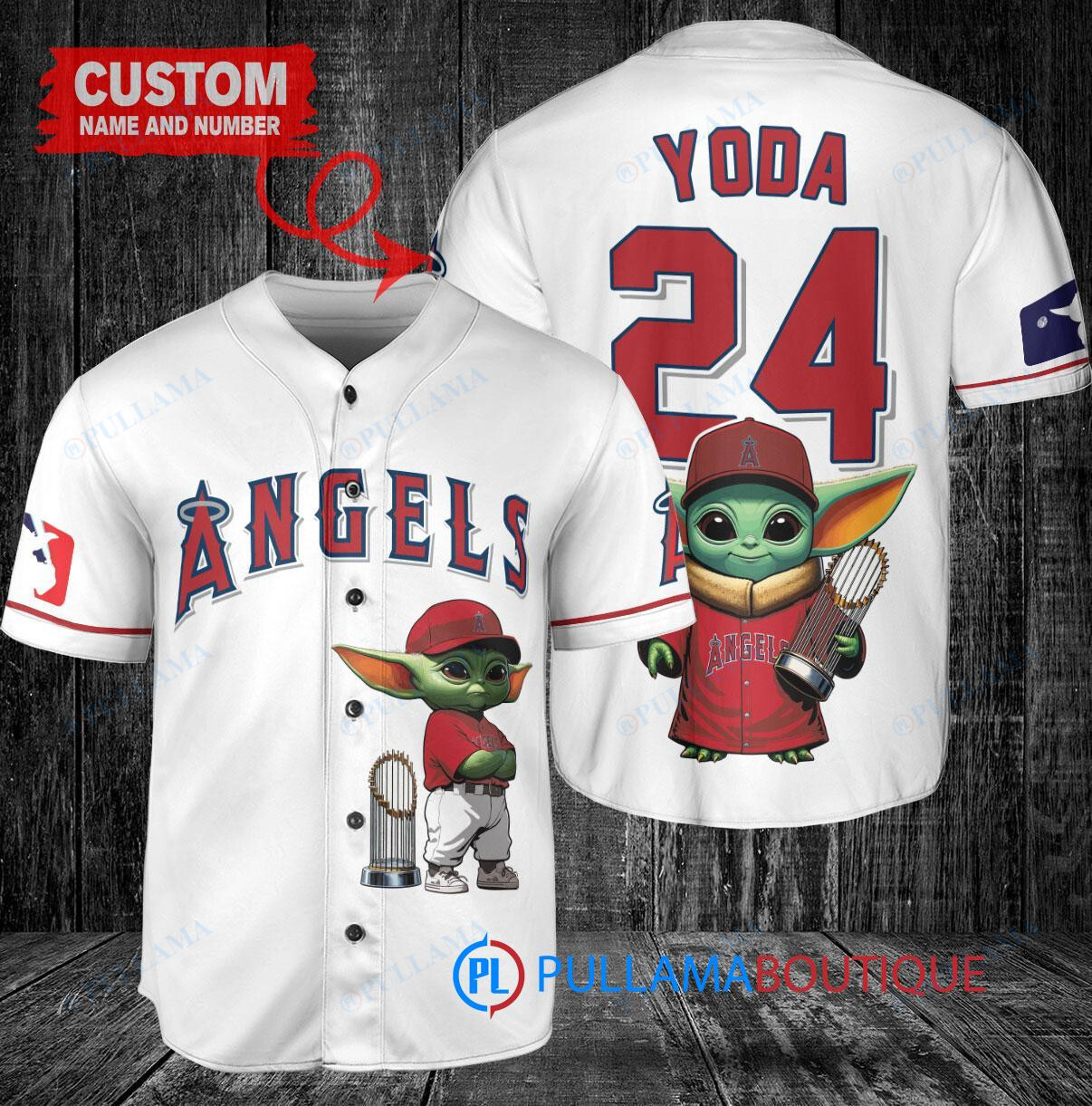 Chicago Cubs x Baby Yoda Star Wars The Mandalorian with Trophy Custom Baseball Jersey Royal