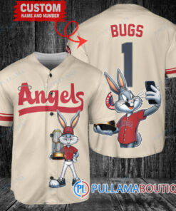 Los Angeles Angels x Bugs Bunny with Trophy Baseball Jersey Cream