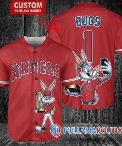 Los Angeles Angels x Bugs Bunny with Trophy Baseball Jersey Red