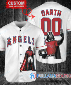 Los Angeles Angels x Darth Vader Star Wars with Trophy Baseball Jersey White