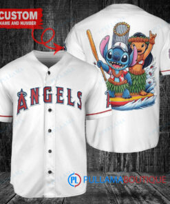 Los Angeles Angels x Lilo & Stitch with Trophy Baseball Jersey White