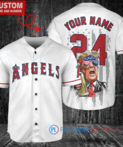 Los Angeles Angels x Limited Edition with World Series Trophy Custom Baseball Jersey White