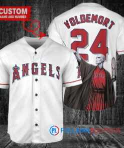 Los Angeles Angels x Lord Voldemort Harry Potter with Trophy Custom Baseball Jersey White