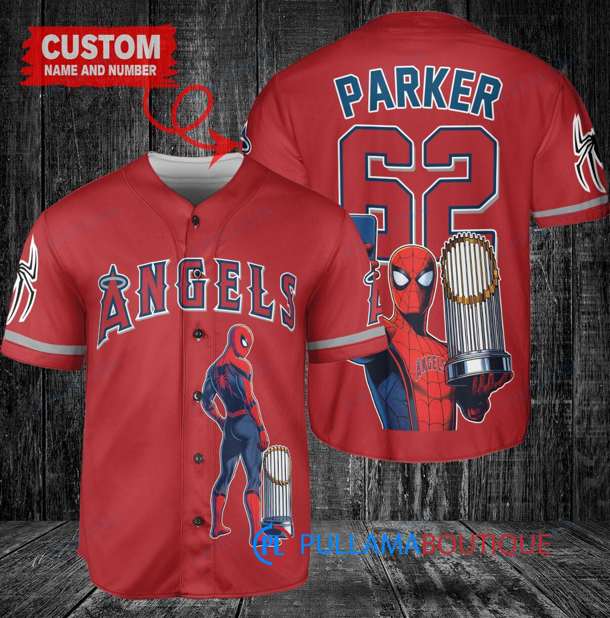 San Diego Padres x Marvel Spiderman with Trophy Custom Baseball Jersey Brown