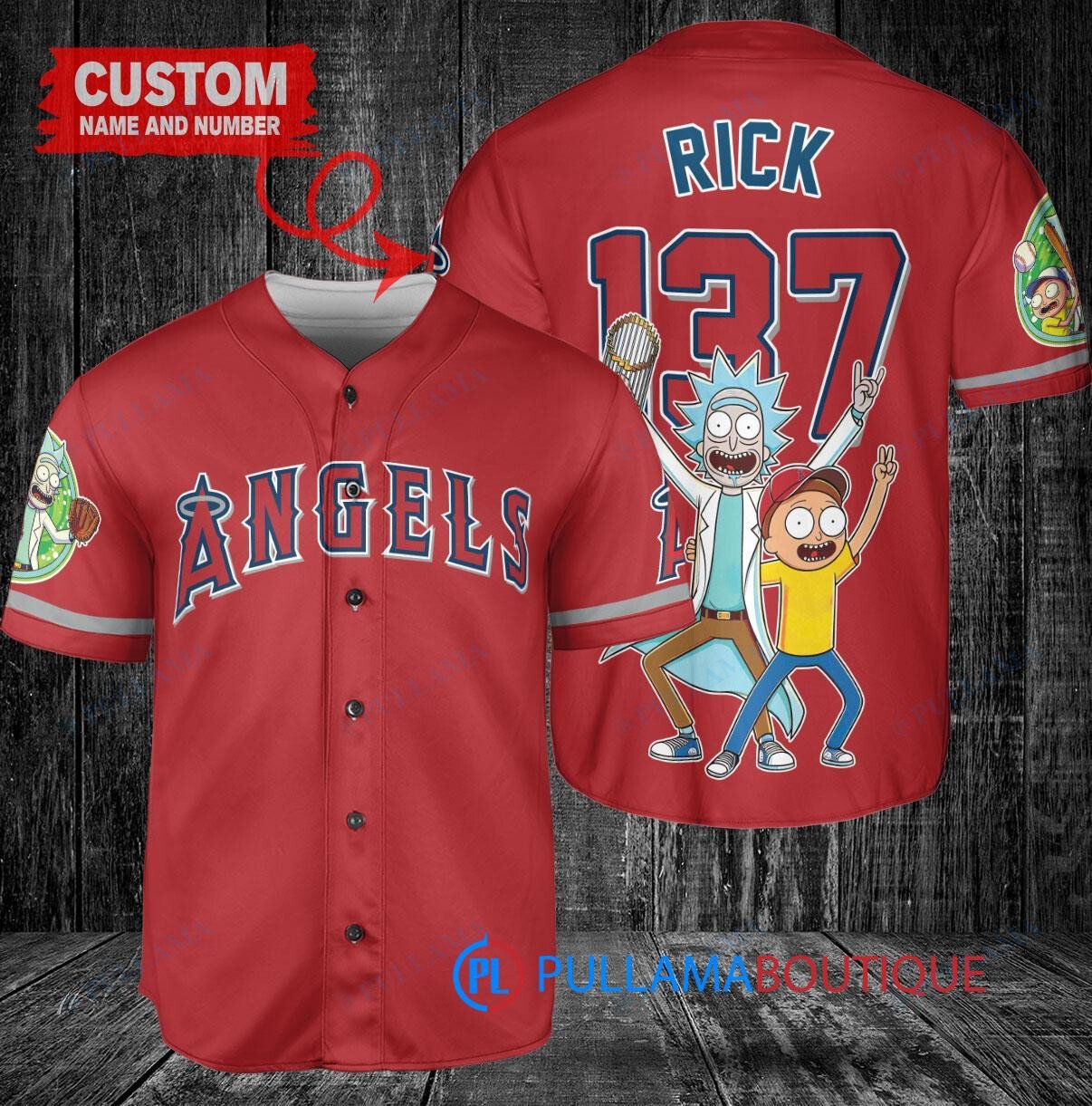 Cleveland Guardians x Rick and Morty with Trophy Custom Baseball Jersey Red