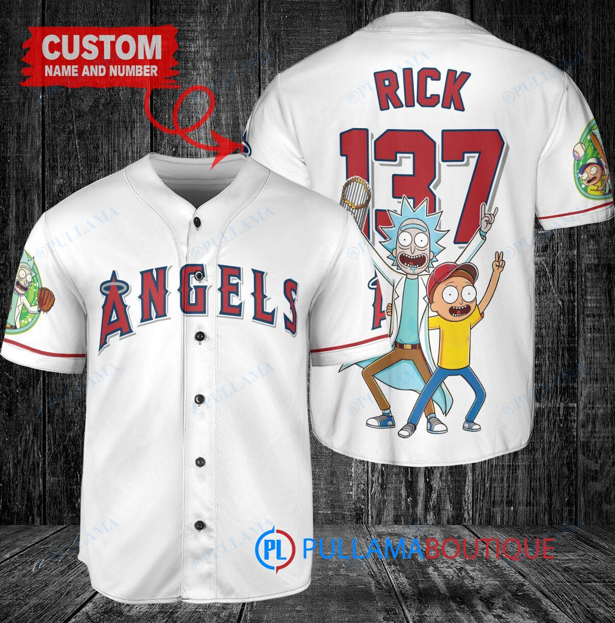 Pittsburgh Pirates x Rick and Morty with Trophy Custom Baseball Jersey Black