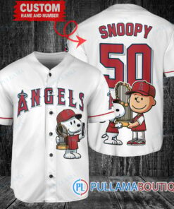 Los Angeles Angels x Snoopy and Charlie Brown with Trophy Baseball Jersey White