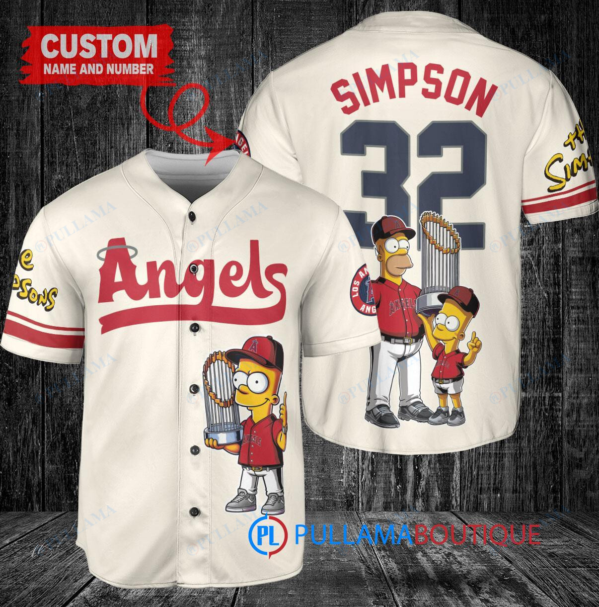 Milwaukee Brewers x The Simpsons Bart Simpson, Homer Simpson, Lisa Simpson with Trophy Custom Baseball Jersey Blue City Connect