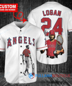 Los Angeles Angels x Wolverine Logan with Trophy Custom Baseball Jersey White