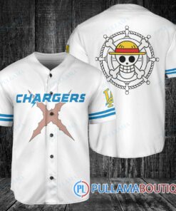 Los Angeles Chargers Luffy After Timeskip One Piece Straw Hats Baseball Jersey