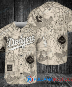 Los Angeles Dodgers Harry Potter The Marauders Map Baseball Jersey