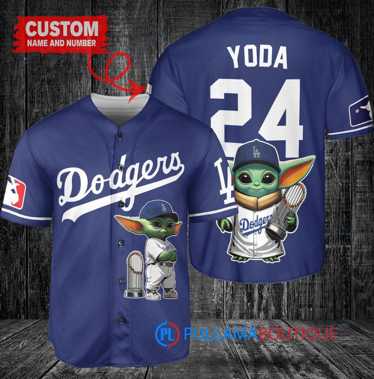 Boston Red Sox x Baby Yoda Star Wars The Mandalorian with Trophy Custom Baseball Jersey Red