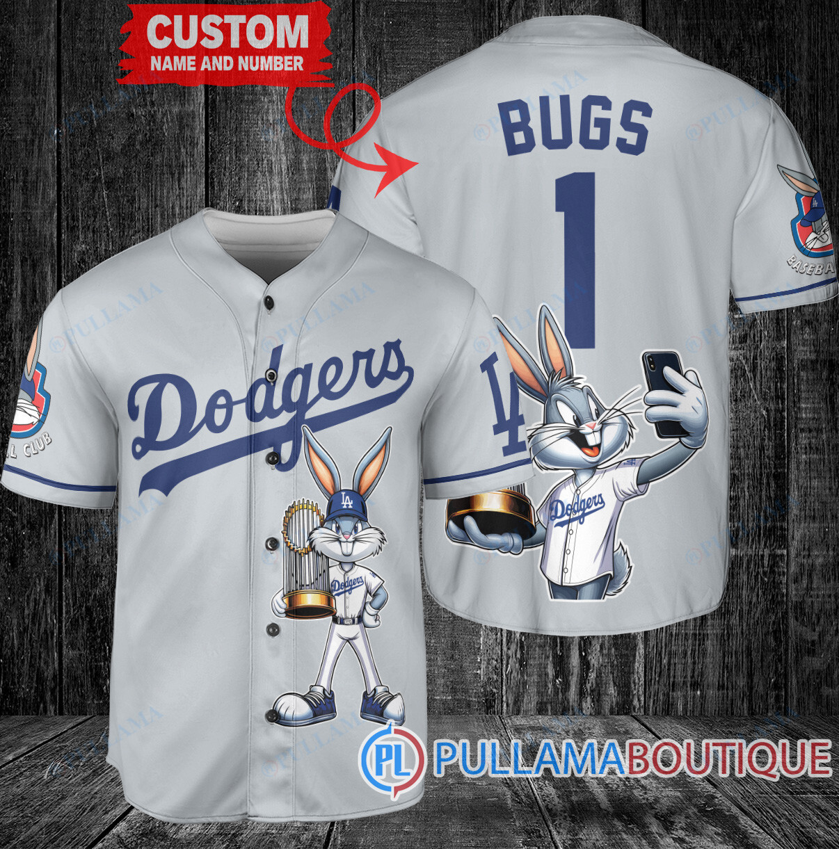 Colorado Rockies x Bugs Bunny with Trophy Baseball Jersey White