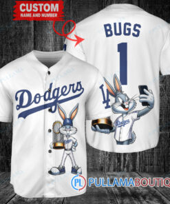 Los Angeles Dodgers x Bugs Bunny with Trophy Baseball Jersey White