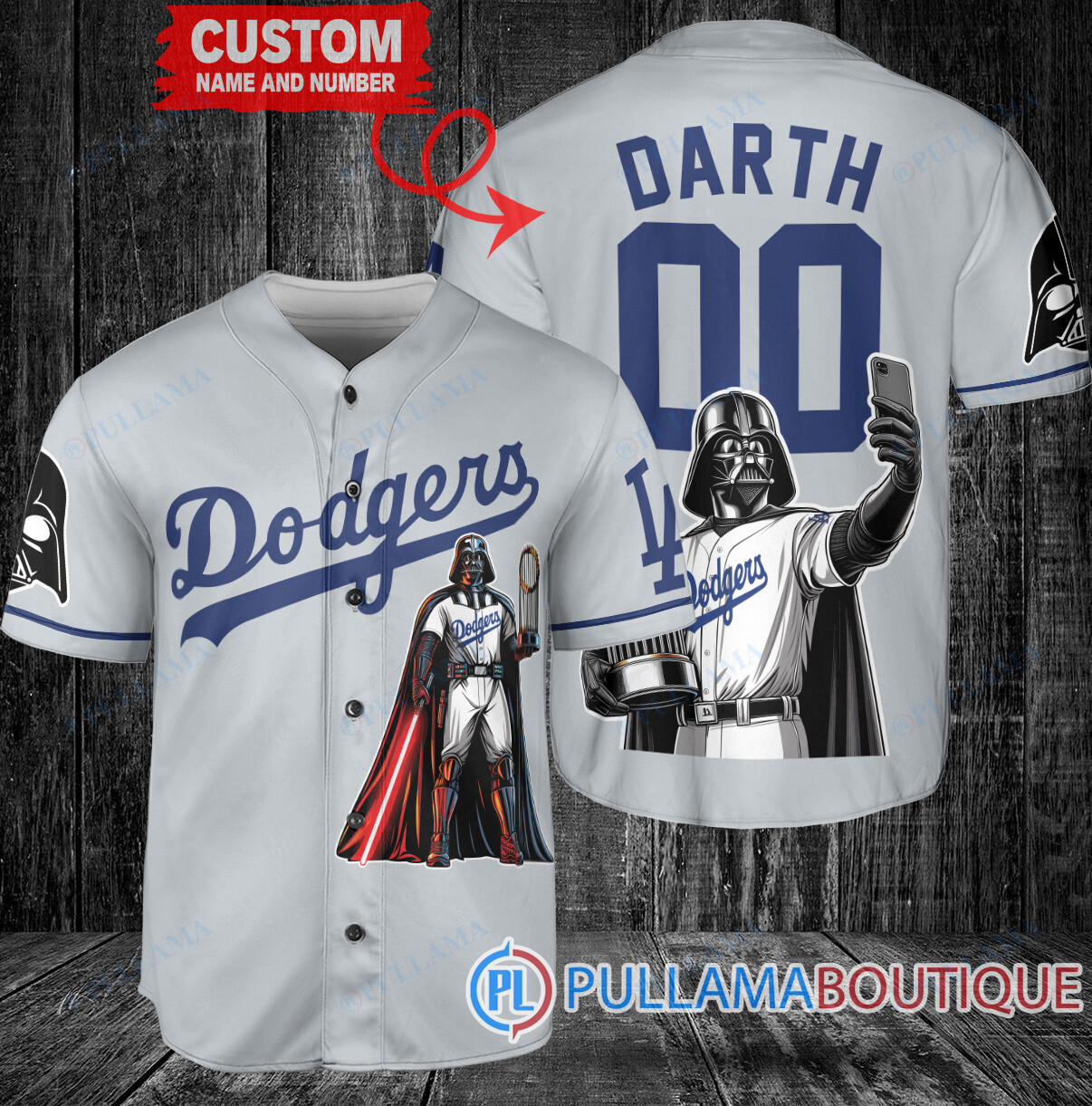 Chicago White Sox x Darth Vader Star Wars with Trophy Baseball Jersey Black City Connect