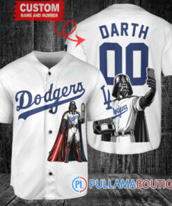 Los Angeles Dodgers x Darth Vader Star Wars with Trophy Baseball Jersey White