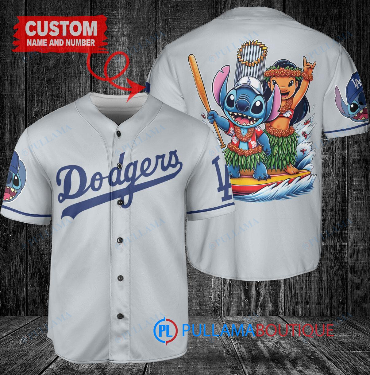 Detroit Tigers x Lilo & Stitch with Trophy Baseball Jersey White