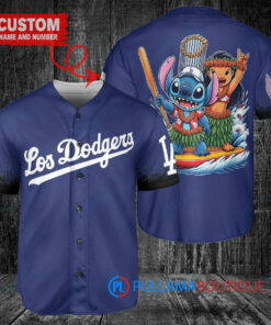 Los Angeles Dodgers x Lilo & Stitch with Trophy Baseball Jersey Royal City Connect