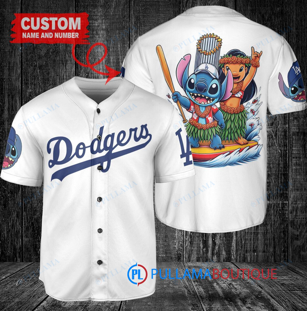 Boston Red Sox x Lilo & Stitch with Trophy Baseball Jersey Red