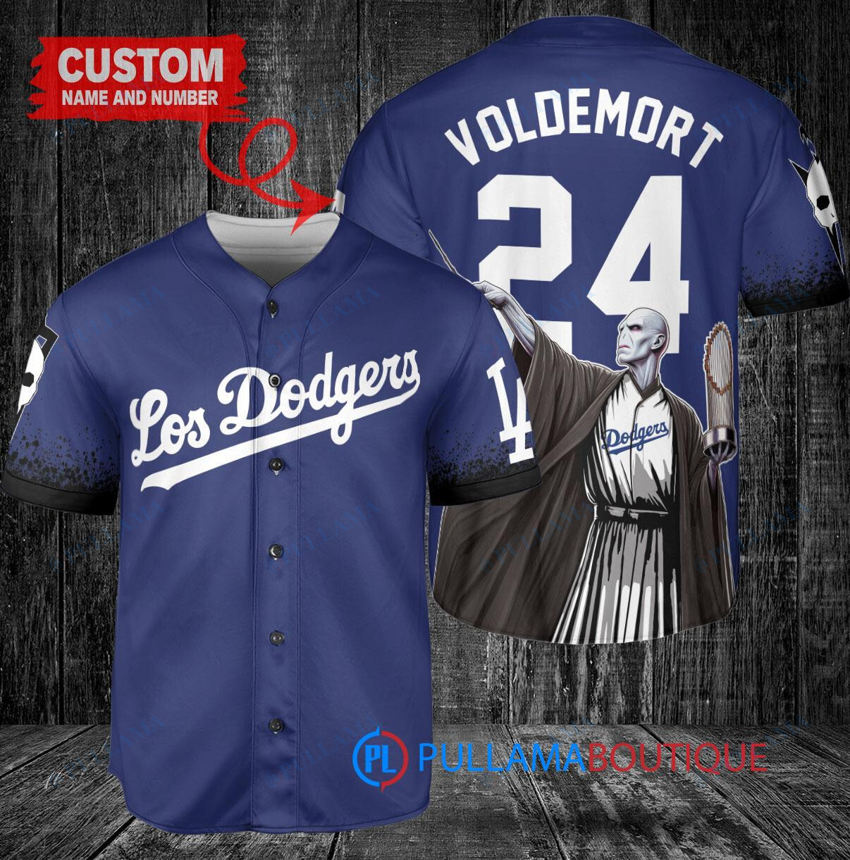 Kansas City Royals x Lord Voldemort Harry Potter with Trophy Custom Baseball Jersey Light Blue