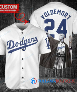 Los Angeles Dodgers x Lord Voldemort Harry Potter with Trophy Custom Baseball Jersey White