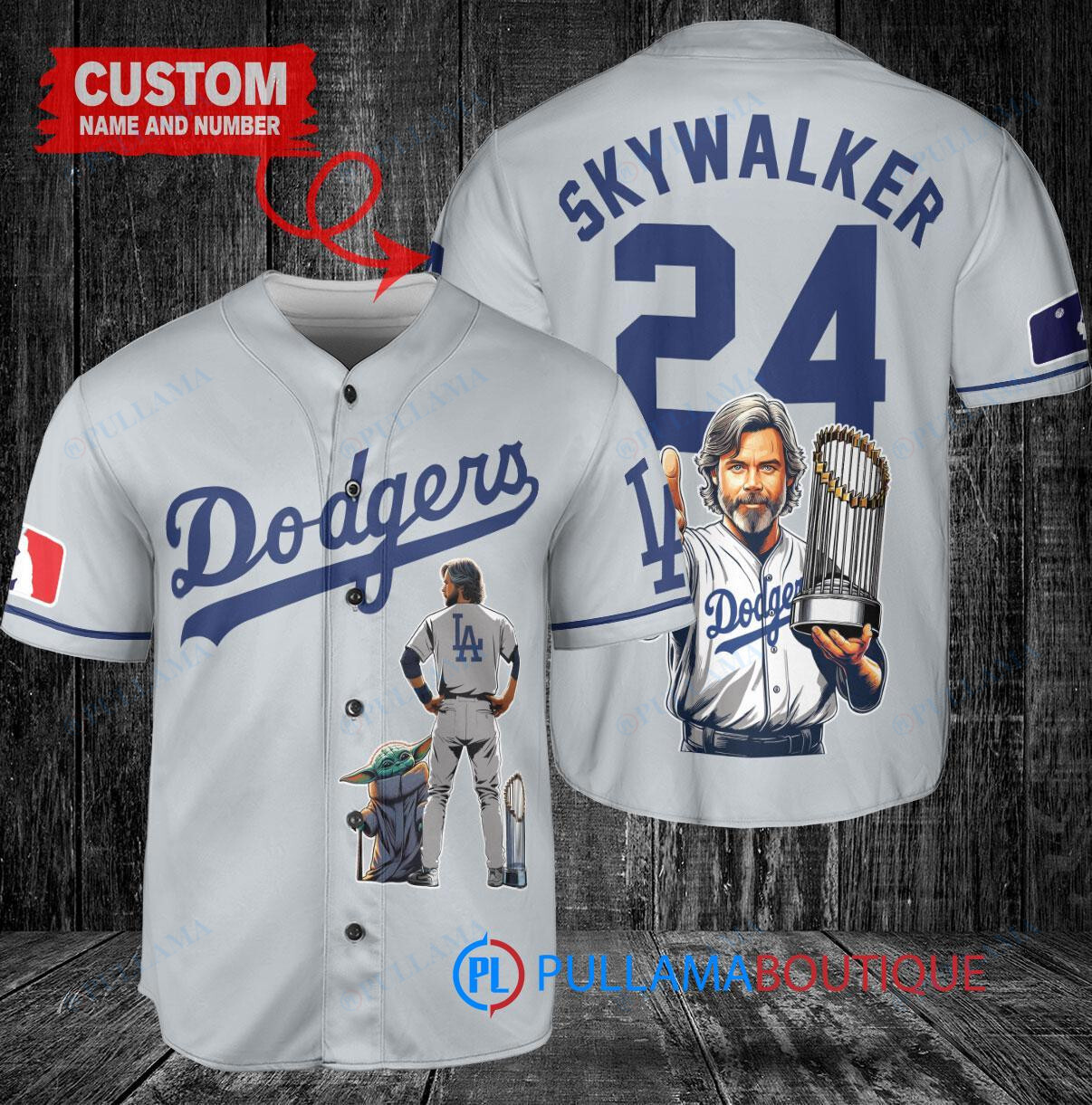 Houston Astros x Luke Skywalker Star Wars with Trophy Custom Baseball Jersey Navy City Connect