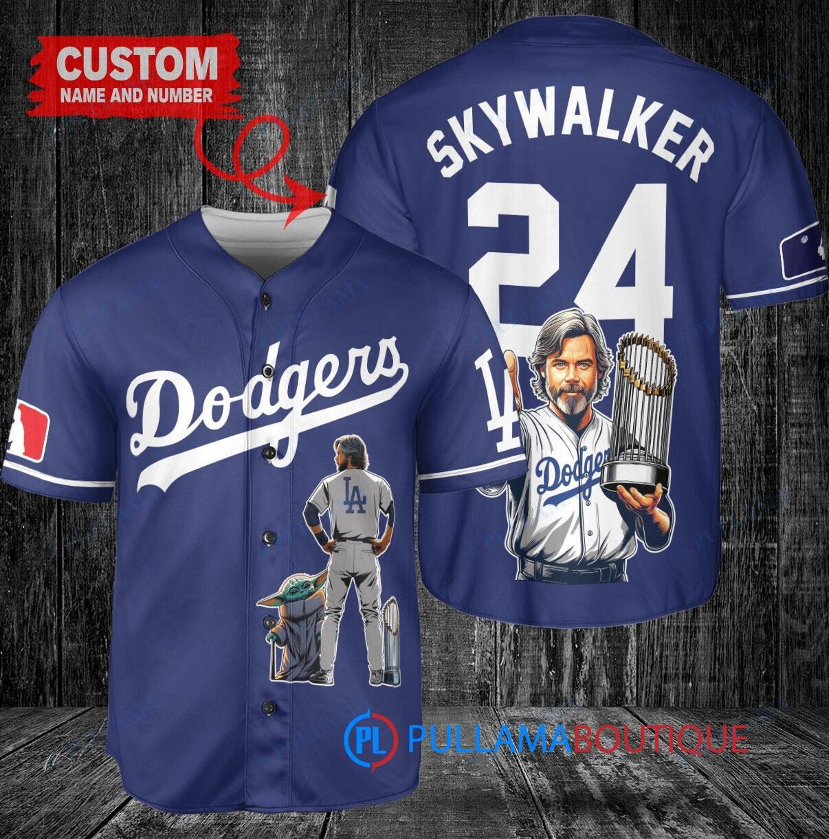 Tampa Bay Rays x Luke Skywalker Star Wars with Trophy Custom Baseball Jersey White Home Replica