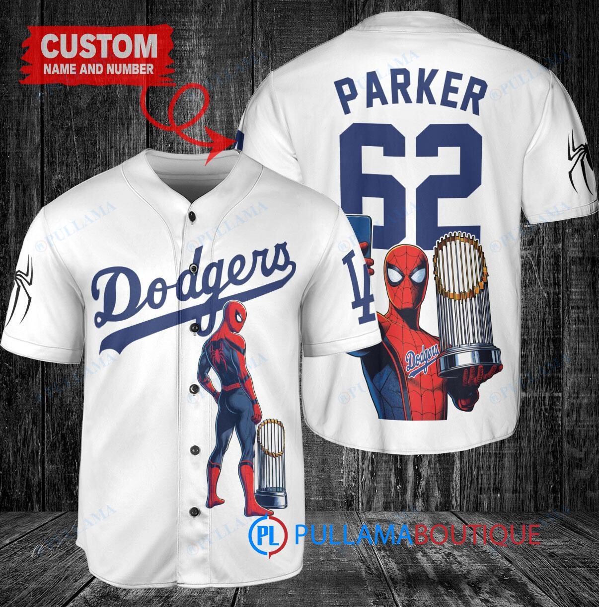 Chicago White Sox x Marvel Spiderman with Trophy Custom Baseball Jersey White Stripe