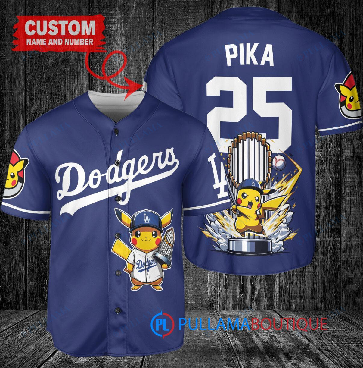 St. Louis Cardinals x Pikachu Pokemon with Trophy Custom Baseball Jersey Light Blue