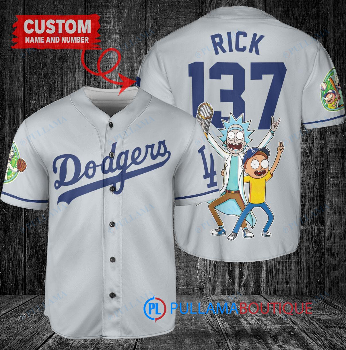 Oakland Athletics x Rick and Morty with Trophy Custom Baseball Jersey White