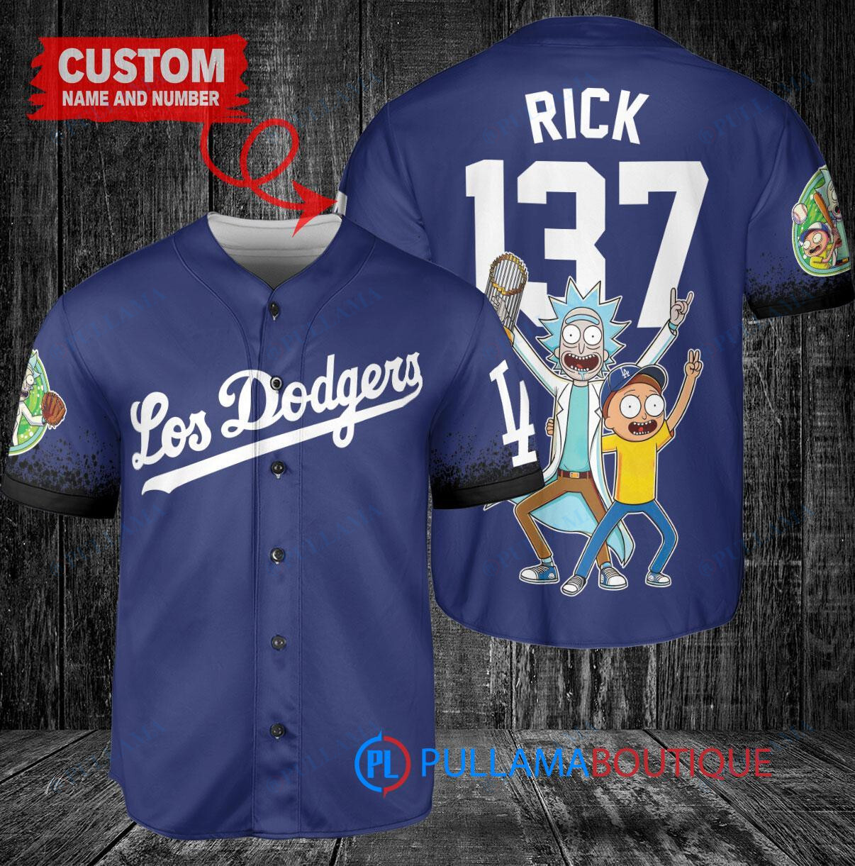 Chicago White Sox x Rick and Morty with Trophy Custom Baseball Jersey Black