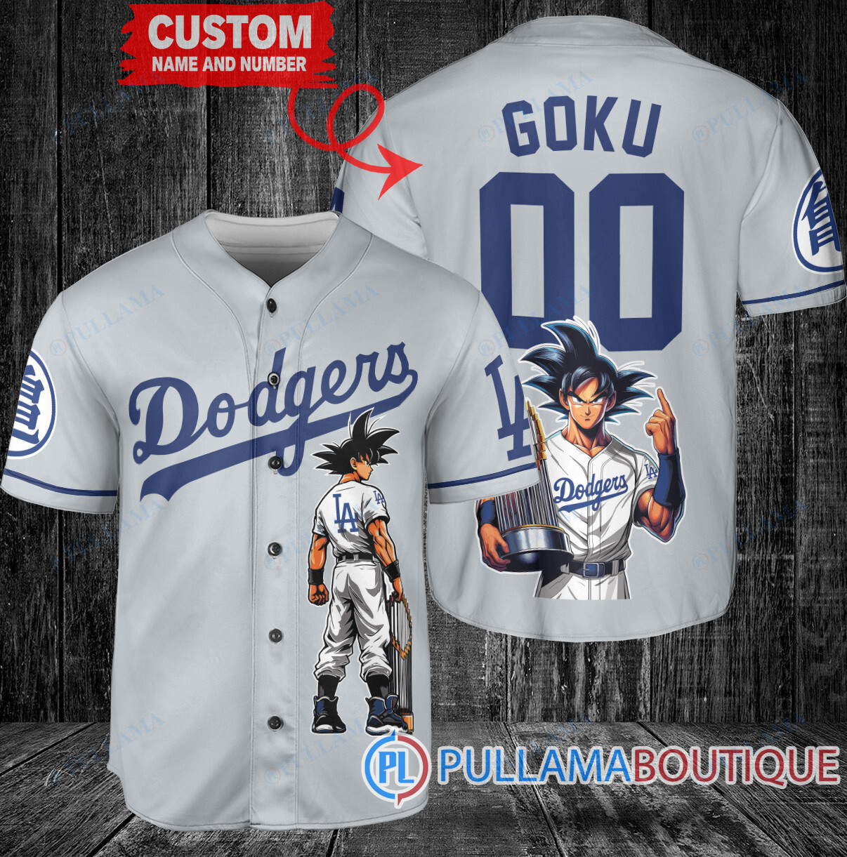 Chicago Cubs x Son Goku Kakarot Super Saiyan Dragon Ball Z with Trophy Baseball Jersey Royal V2