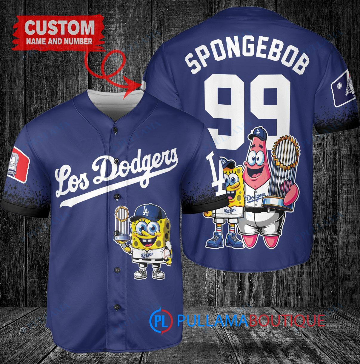 Los Angeles Angels x SpongeBob SquarePants with Trophy Custom Baseball Jersey White