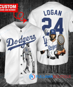 Los Angeles Dodgers x Wolverine Logan with Trophy Custom Baseball Jersey White