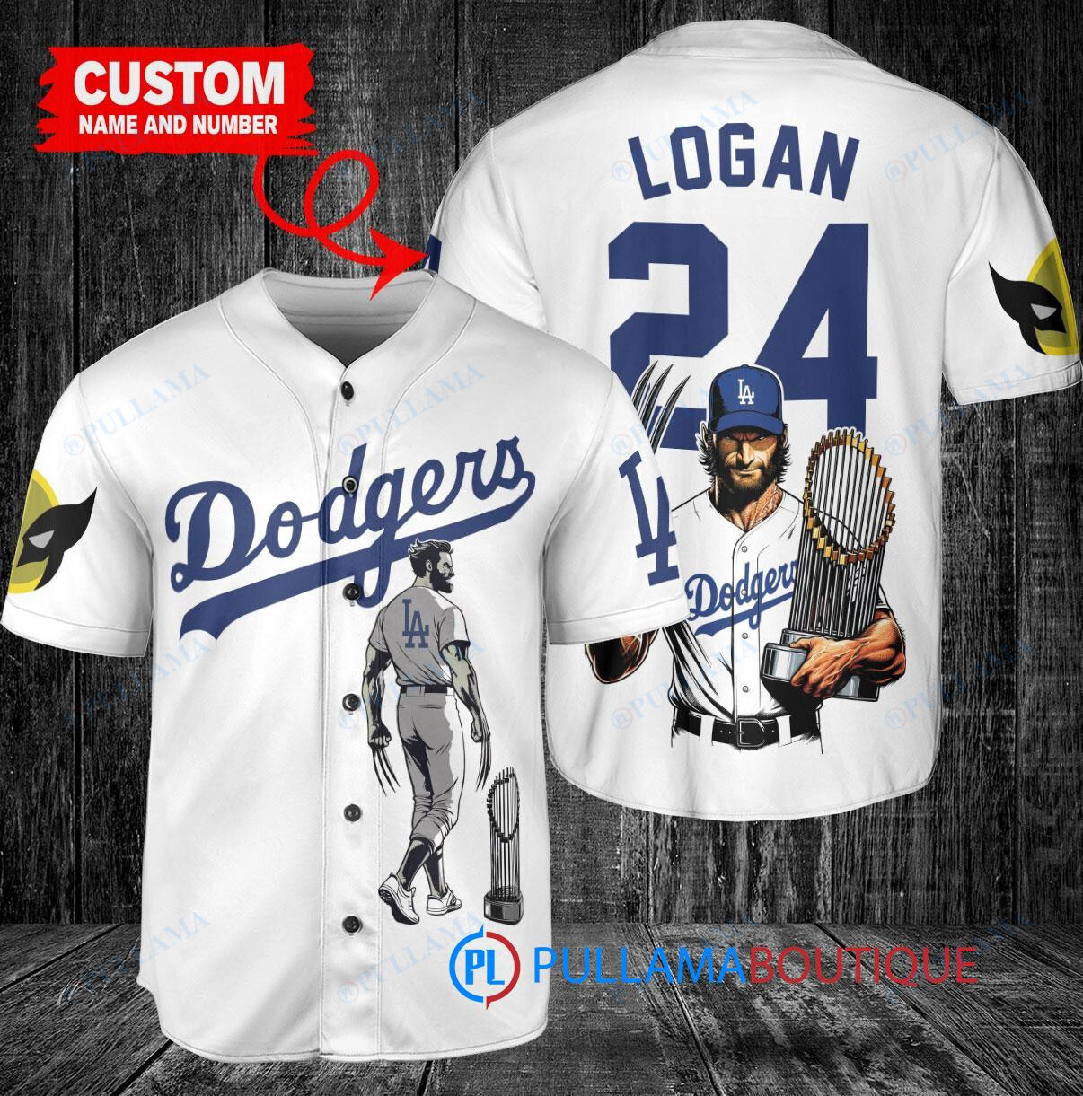 Minnesota Twins x Wolverine Logan with Trophy Custom Baseball Jersey Navy