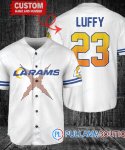 Los Angeles Rams Luffy After Timeskip One Piece Straw Hats Custom Baseball Jersey