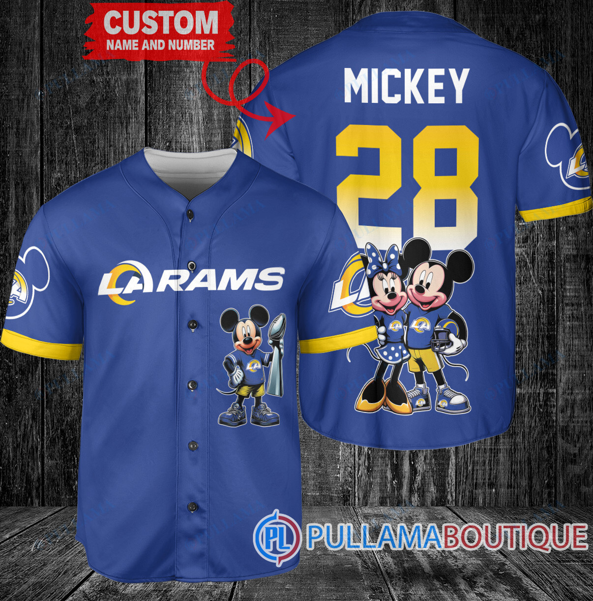 Cleveland Browns x Mickey and Minnie with Trophy Custom Baseball Jersey White