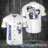 Baltimore Ravens x Snoopy and Charlie Brown with Trophy Baseball Jersey White