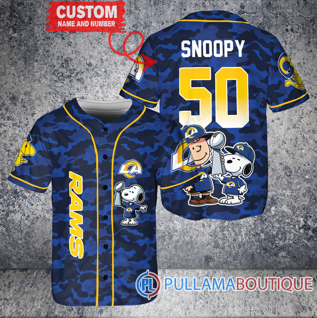 Dallas Cowboys x Snoopy and Charlie Brown with Trophy Custom Baseball Jersey Navy Stripe