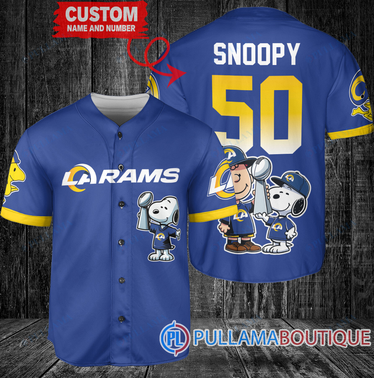 Kansas City Chiefs x Snoopy and Charlie Brown with Trophy Custom Baseball Jersey White