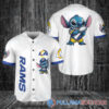 Los Angeles Rams x Stitch with Trophy Baseball Jersey Royal