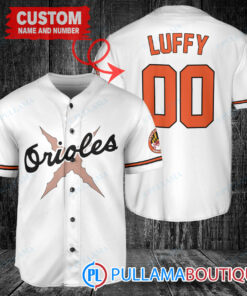 Luffy After Timeskip One Piece Straw Hats Baltimore Orioles Custom Baseball Jersey